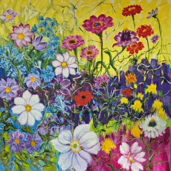 Fulgurance n°1 Huile sur toile 80cm x 80cm